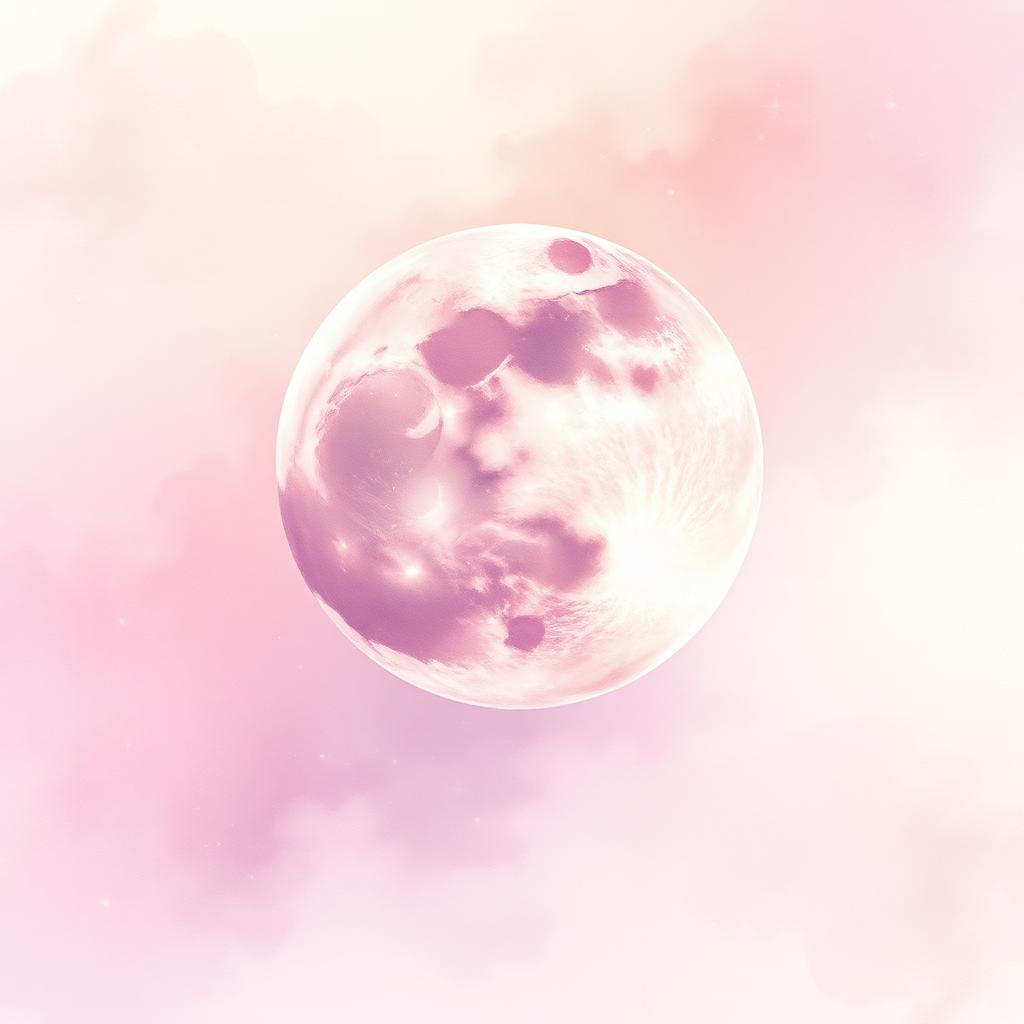 Soft pastel moon